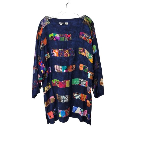 Native Wear Designs Tops - Native Wear Designs Art To Wear Patchwork Rayon Tunic Or Dress